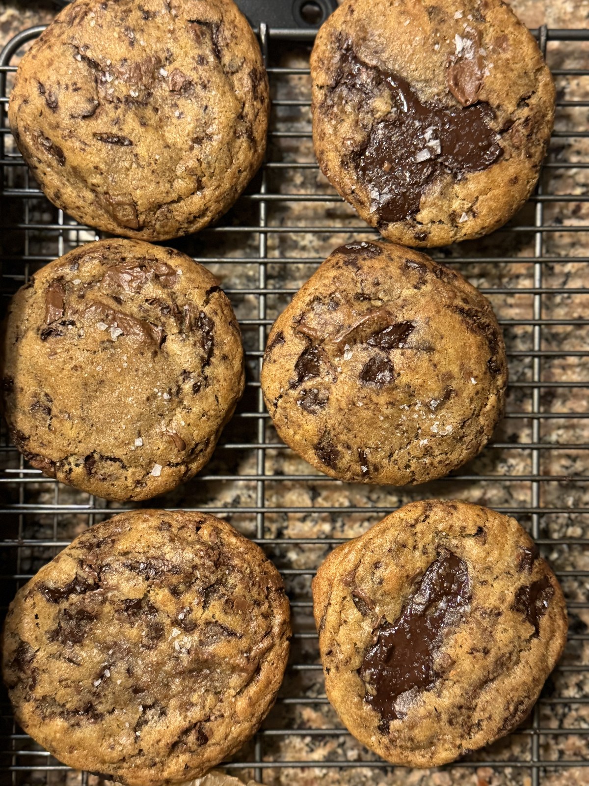 Messy Midnight Jumbo Sourdough Cookies